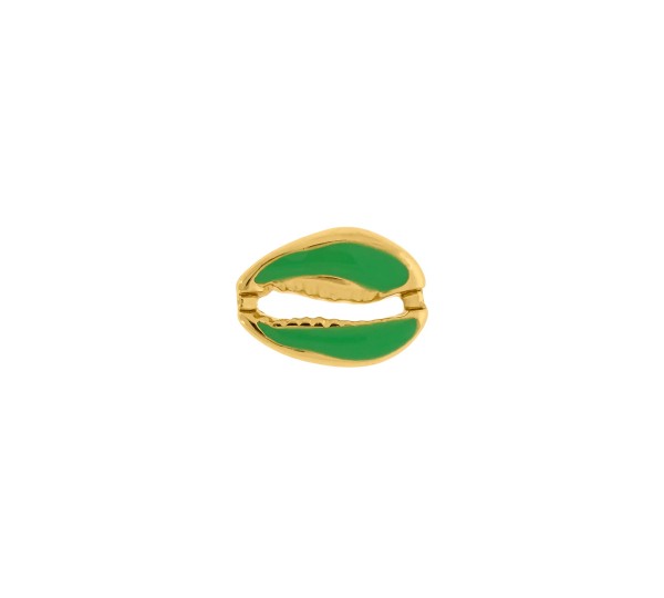 Pingente Búzio Ouro com Verde 18mm