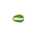 Pingente Búzio Ouro com Verde 18mm