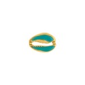 Pingente Búzio Ouro com Azul Tiffany 18mm