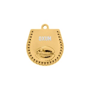 Pingente Medalha Oxum com Búzio Ouro 25mm