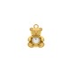 Pingente Urso Ouro com Strass 23mm