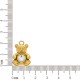 Pingente Urso Ouro com Strass 23mm