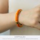 Pulseira Ouro com Laranja 68mm