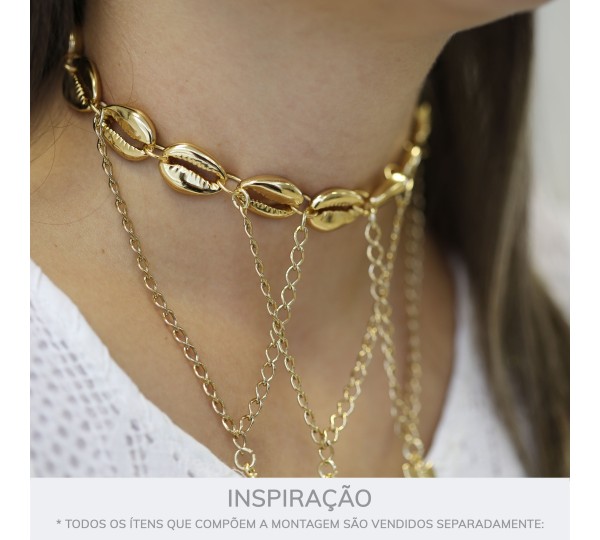 Pingente Búzio Dourado 18mm