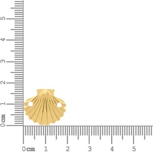 Pingente Concha Ouro com Duas Saídas 17mm