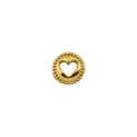 Berloque Coração Vazado Ouro 12mm