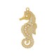 Pingente Cavalo Marinho Ouro com Pérolas 53mm