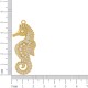 Pingente Cavalo Marinho Ouro com Pérolas 53mm