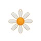 Pingente Margarida Ouro com Branco 44mm