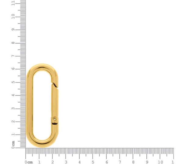 Mosquetão Oval Ouro 64mm