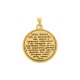 Pingente Medalha Salve Rainha Ouro 26mm