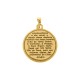 Pingente Medalha Salve Rainha Ouro 26mm