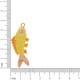 Pingente Peixe Ouro com detalhes Colorido 48mm