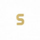 Passador Letra S Ouro 14mm