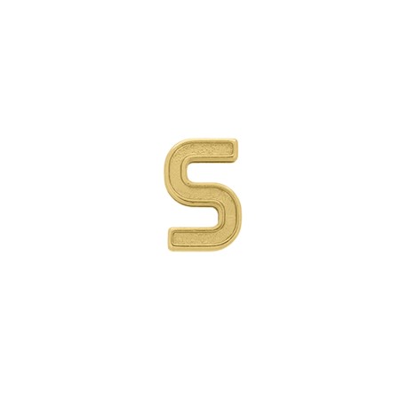 Passador Letra S Ouro 14mm