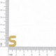 Passador Letra S Ouro 14mm