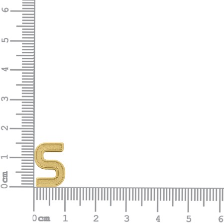 Passador Letra S Ouro 14mm