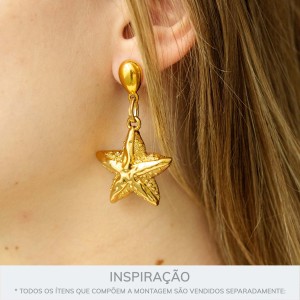 Pingente Estrela-do-Mar Ouro 33mm