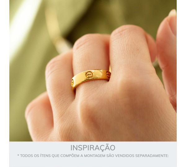 Anel Com Fenda Ouro N° 18