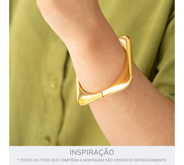 Bracelete Minimalista Dourado 68mm
