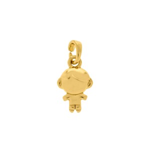 Pingente Menino Ouro com Argola 18mm