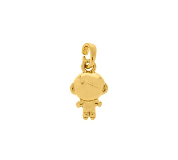 Pingente Menino Ouro com Argola 18mm