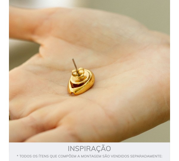 Base para Brinco Ouro para Colar 10mm