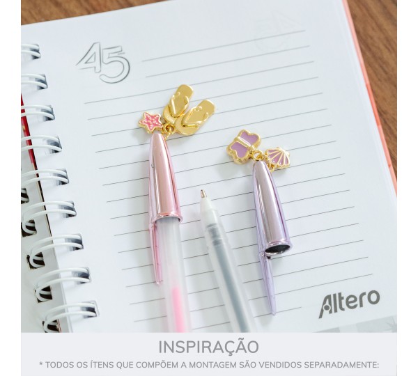 Pingente Chinelo Ouro 21mm
