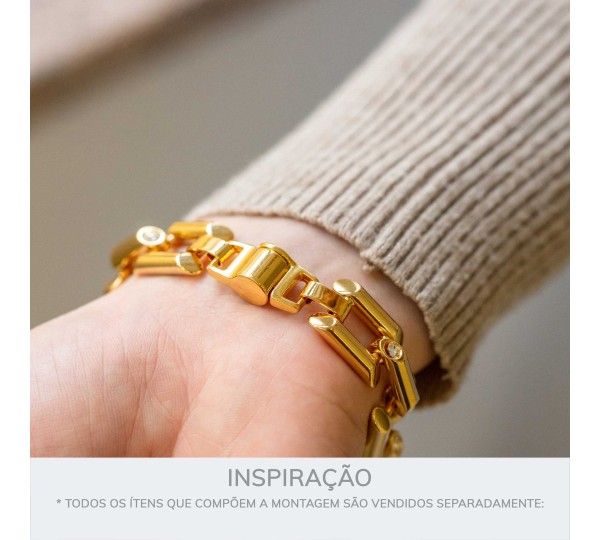 Argola de Chapa Ouro 9mm