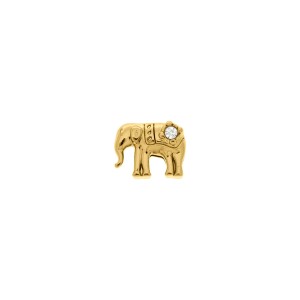 Passador Elefante Ouro com Strass 13mm