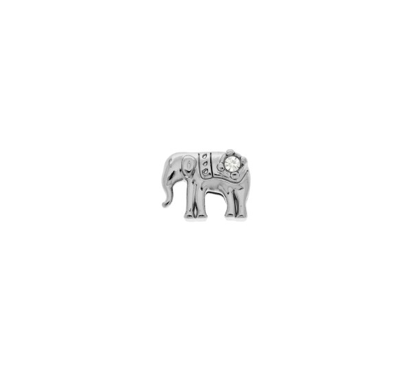 Passador Elefante Níquel com Strass 13mm