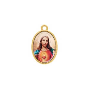 Pingente Sagrado Coração de Jesus Ouro 23mm
