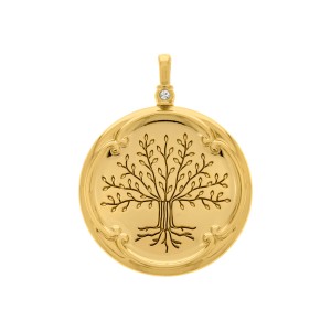 Pingente Árvore da Vida Ouro 50mm