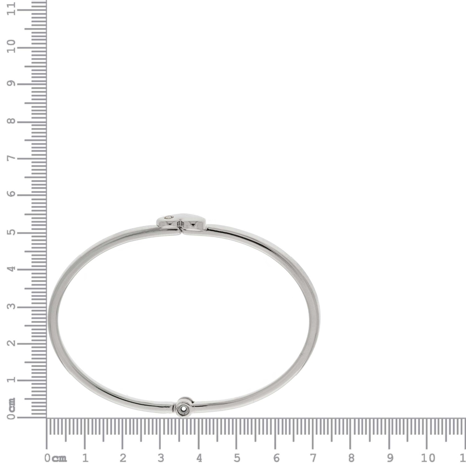Pulseira Coração G Níquel 69mm