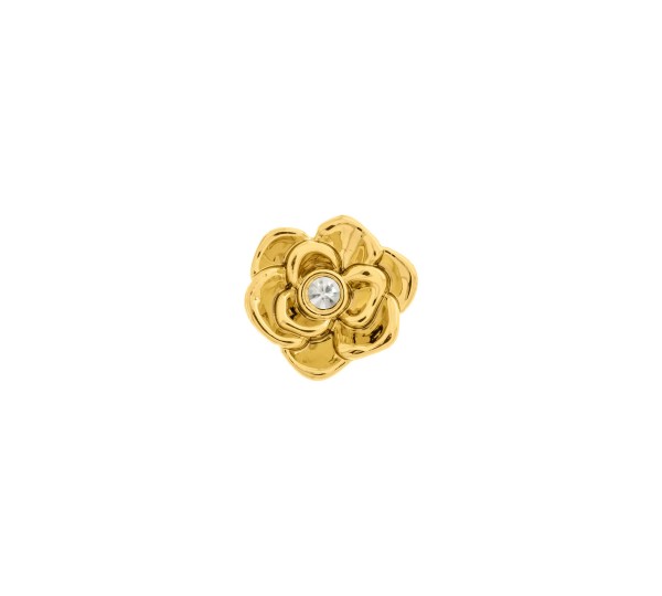 Brinco de Flor Ouro 17mm