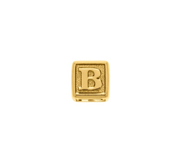 Berloque Letra B Ouro 10mm