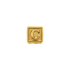 Berloque Letra C Ouro 10mm