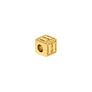 Berloque Letra H Ouro 10mm