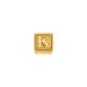 Berloque Letra K Ouro 10mm