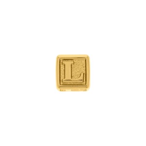 Berloque Letra L Ouro 10mm