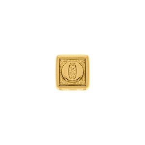 Berloque Letra O Ouro 10mm