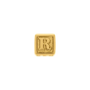 Berloque Letra R Ouro 10mm
