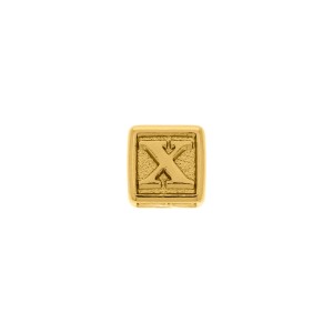 Berloque Letra X Ouro 10mm