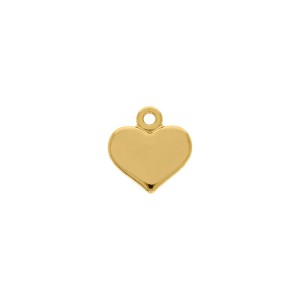 Pingente Mini Coração Ouro 13mm