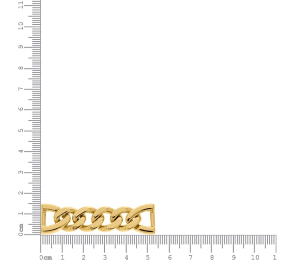 Passa Tira com Elos de Corrente Ouro 53mm