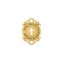Pingente Redondo Religioso Ouro 25mm