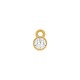 Pingente Redondo Ouro com Strass 11mm