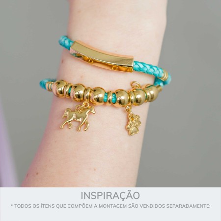 Entremeio Passador Redondo Ouro 10mm