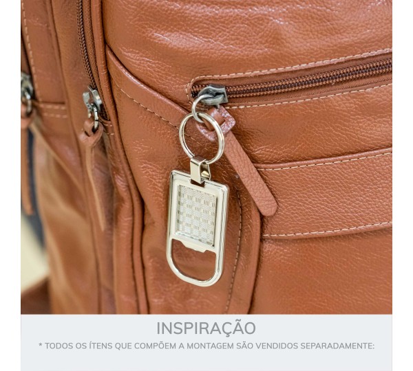 Chaveiro Abridor de Garrafa Níquel 83mm