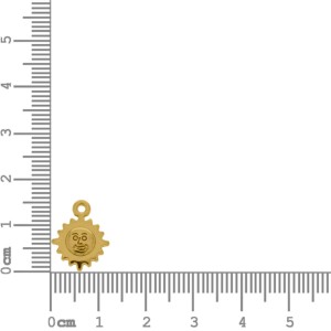 Pingente Sol Ouro 16mm